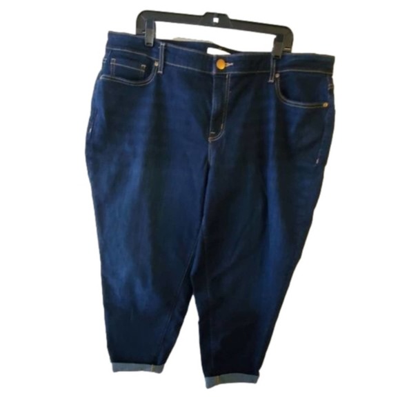 LANE Bryant rolled hem cropped high rise stretch jeans plus size 18 - Picture 1 of 5